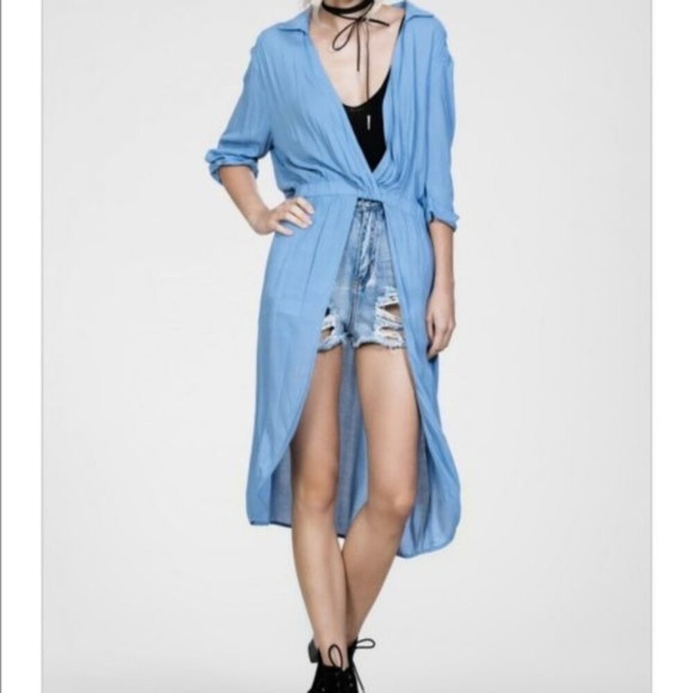 Sky Blue Silky Cover Up